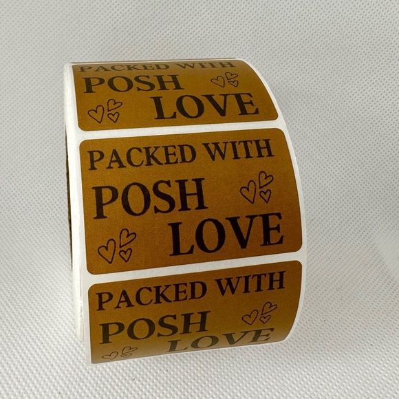 100 Posh Love Stickers | Shipping Supplies | thank you stickers NEW - Picture 5 of 9